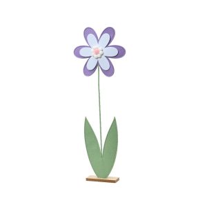 FIORE SU BASE LEGNO 7X31 H82,5 CM viola (Cod. 39739-01)