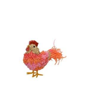 GALLINE DECORATIVE CARTA 13X22 H22 CM arancione (Cod. 39751-02)
