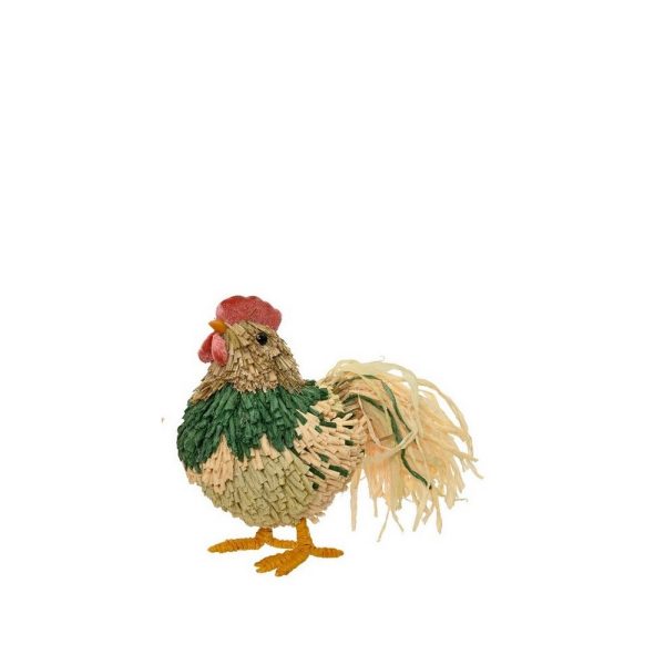 GALLINE DECORATIVE CARTA 13X22 H22 CM verde (Cod. 39751-01)