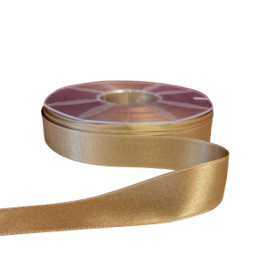 NASTRO DOPPIO RASO ALTA QUALITA' MM.25 MT.50 oro-55 (Cod. 1053-49)