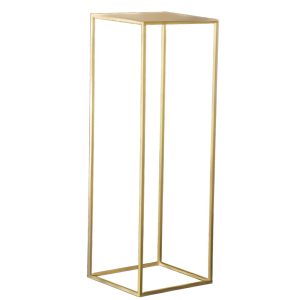 ALZATA CON APPOGGIO COLONNA METALLO 27X27 H80 oro (Cod. 33635-01)
