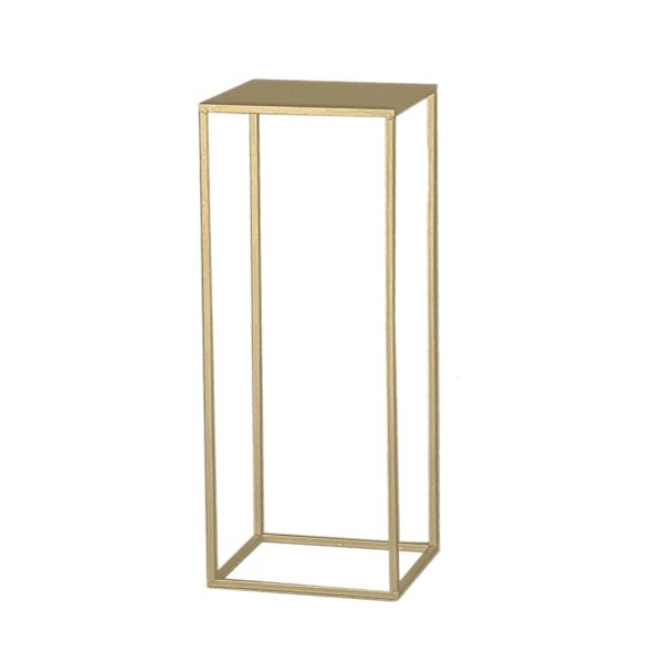 ALZATA CON APPOGGIO COLONNA METALLO 24x24 H60 oro (Cod. 33634-01)