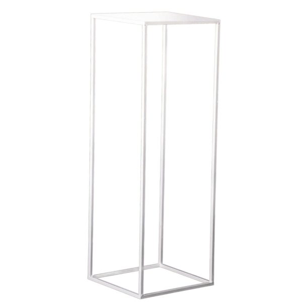 ALZATA CON APPOGGIO COLONNA METALLO 27X27 H80 bianco (Cod. 33635-02)