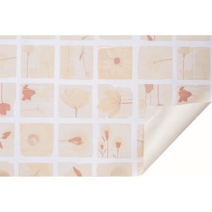 BOBINA STAMPA SQUARE FLOWER 1X25MT 40MY ecru (Cod. 39307-01)