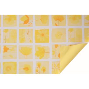 BOBINA STAMPA SQUARE FLOWER 1X25MT 40MY giallo (Cod. 39307-02)