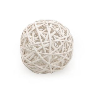 SFERA VIMINI D25 CM bianco (Cod. 18002-01)