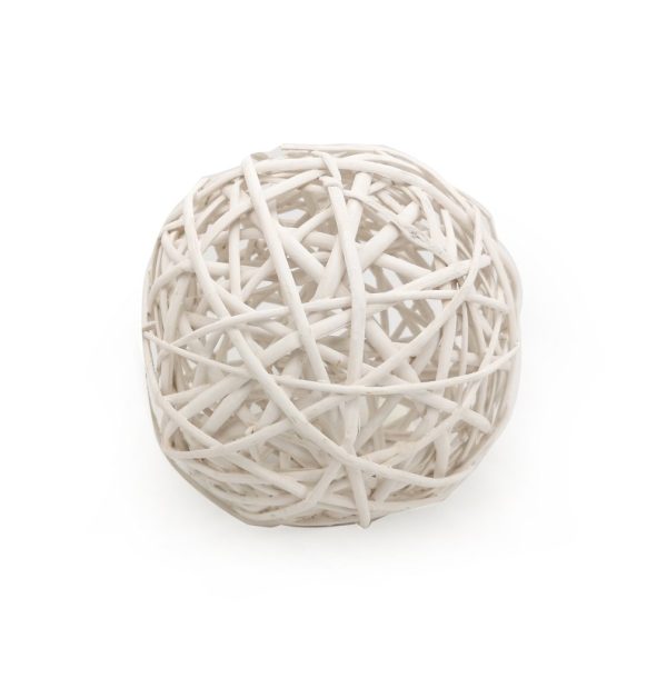 SFERA VIMINI D25 CM bianco (Cod. 18002-01)
