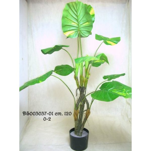 PIANTA ALOCASIA ARTIFICIALE 12 FOGLIE 120 CM  (Cod. 39636-01)