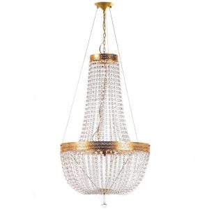 LAMPADARIO GOCCE PLEX DORATO H110 D63 CM  (Cod. 39784-01)