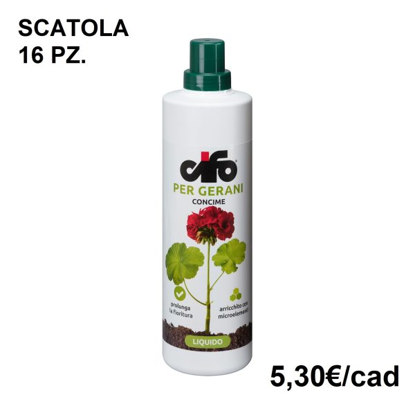 16 PZ. CIFO CONCIME LIQUIDO PER GERANI  1L  (Cod. 39959-01)