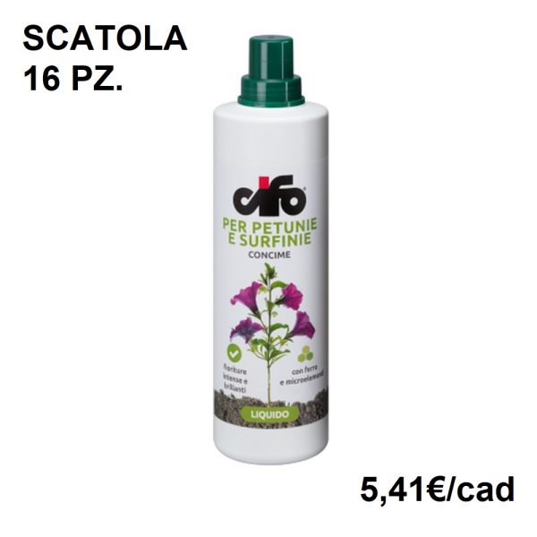 16 PZ. CIFO CONCIME LIQUIDO PETUNIE E SURFINIE 1LT  (Cod. 39960-01)
