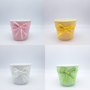 SET 4 PZ. CASPO' LEGNO RAFFIA 12,5X10X10 CM colori-assortiti (Cod. 38823-01)