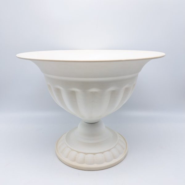 COPPA METALLO FESTONATA D26 H20,5 bianco (Cod. 39982-01)