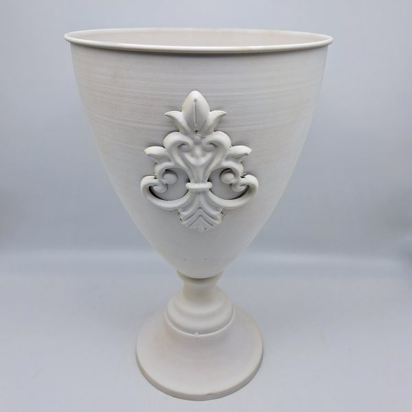 COPPA METALLO CONICA D21,5 H33,5 CM bianco (Cod. 39983-01)