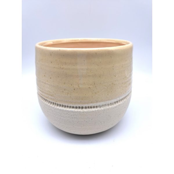 VASO CERAMICA TOM  H15,4 CM D.EST. 18,5 - D.INT.15 CM crema (Cod. 39986-01)