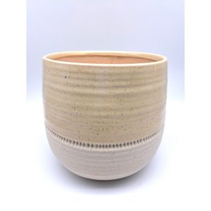 VASO CERAMICA TOM  H18 CM D.EST.20 D.INT.17 CM crema (Cod. 39987-01)