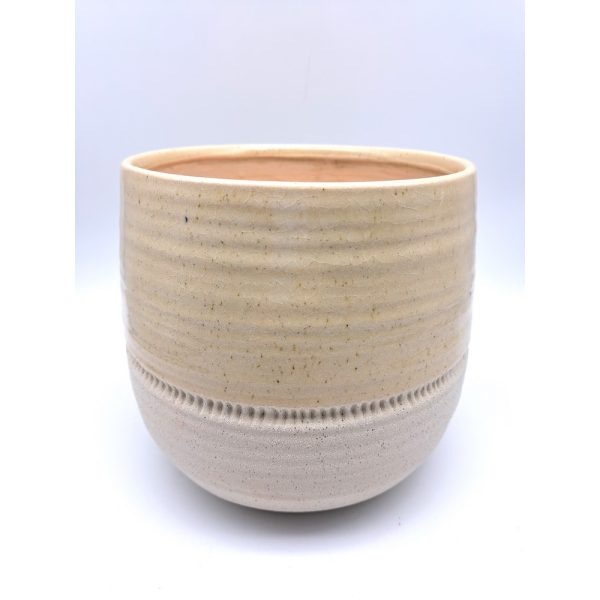 VASO CERAMICA TOM  H18 CM D.EST.20 D.INT.17 CM crema (Cod. 39987-01)