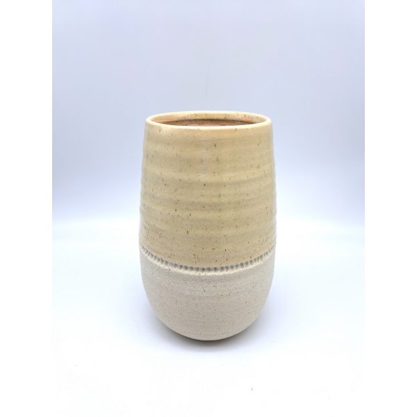 VASO CERAMICA TOM D13 H20 CM crema (Cod. 39989-01)