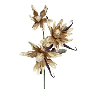 FIORI ESOTICI IN FOAM X3 100 CM bianco-marrone (Cod. 39797-03)