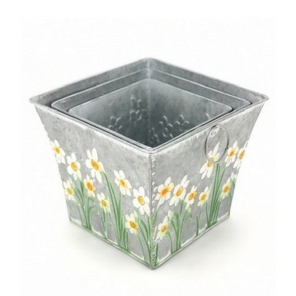 SET 3 PZ. CASPO' NARCISO QUADRATO D16-D19-D22 bianco (Cod. 39841-01)