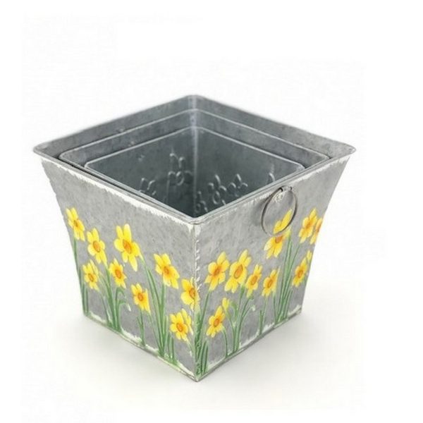SET 3 PZ. CASPO' NARCISO QUADRATO D16-D19-D22 giallo (Cod. 39841-02)