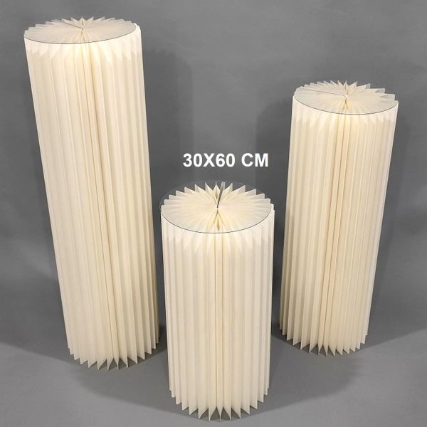 COLONNA CARTA 180GR CON BASE PLEXIGLASS 30X60 CM avorio (Cod. 39815-01)