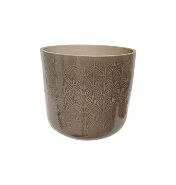 SET 6 PZ. CASPO' SVASATO GINCO D16,5 H16 CM tortora (Cod. 39964-02)
