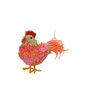GALLINE DECORATIVE CARTA 9X17 H15 CM arancio (Cod. 39917-02)