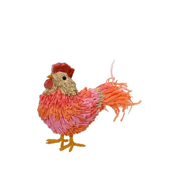 GALLINE DECORATIVE CARTA 9X17 H15 CM arancio (Cod. 39917-02)