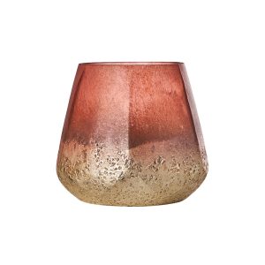 VASO DI VETRO ESAGONALE H15 D17 CM bicolor (Cod. 40025-01)