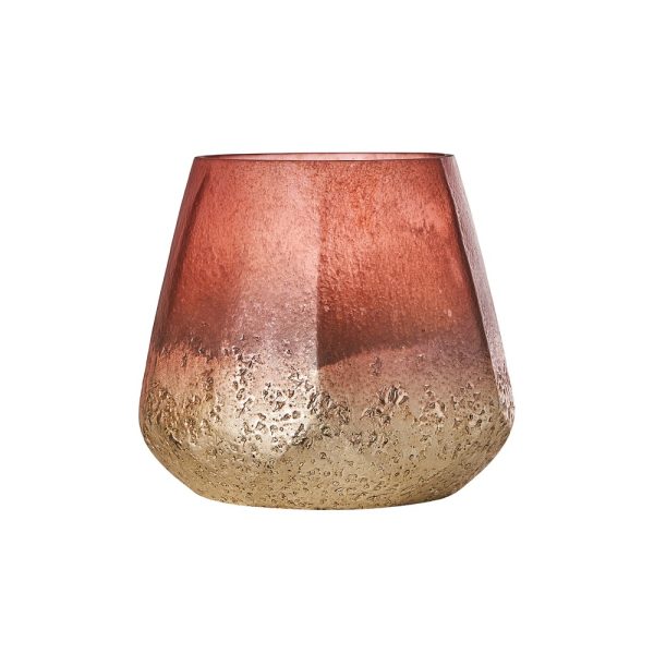VASO DI VETRO ESAGONALE H15 D17 CM bicolor (Cod. 40025-01)