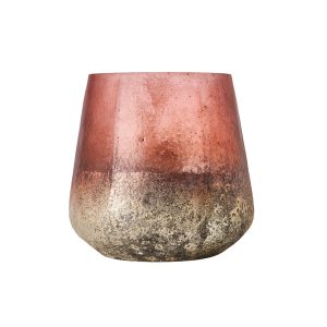 VASO DI VETRO ESAGONALE H20 D20 CM bicolor (Cod. 40027-01)