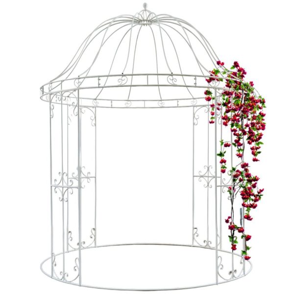 GAZEBO METALLO D250 H313 vb bianco (Cod. 39880-01)