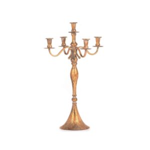 VB. CANDELABRO METALLO 36X36 H63 CM oro-antico (Cod. 39760-03)