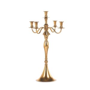 VB. CANDELABRO METALLO 36X36 H63 CM oro (Cod. 39760-01)