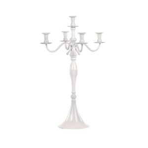 CANDELABRO METALLO 36X36 H63 CM bianco (Cod. 39760-02)
