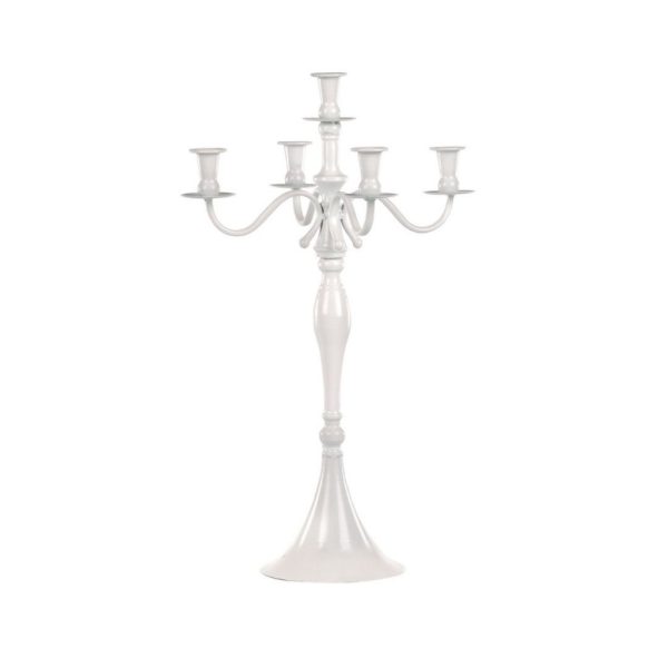 CANDELABRO METALLO 36X36 H63 CM bianco (Cod. 39760-02)