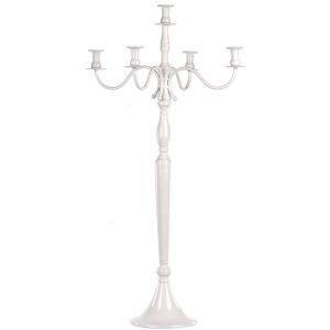CANDELABRO METALLO 52X52 H97 CM bianco (Cod. 39867-01)