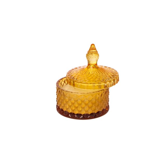 VASETTO VETRO CON CERA D10,5 H3 CM giallo (Cod. 40018-02)