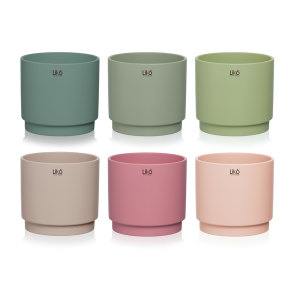 SET 6 PZ. CASPO' D18,5 H18 colori-pastello-assortiti (Cod. 39992-01)