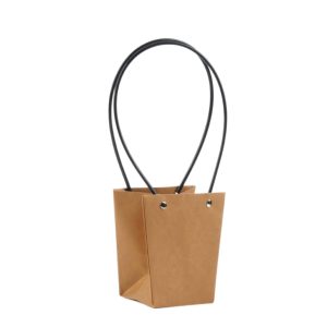 SET 10 BORSINE TRAPEZIO C/MANICO 13X13 H15 CM  naturale (Cod. 39854-01)