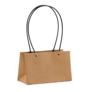 SET 10 BORSINE TRAPEZIO C/MANICO 22X11 H13,5 CM  naturale (Cod. 39855-01)