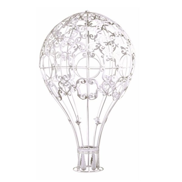 MONGOLFIERA ROCOCÒ D 33/80 H 123 vb bianco (Cod. 39873-01)