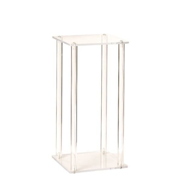 ALZATA QUADRATA SPESSA PLEXIGLASS 30X30 H60 vb  (Cod. 39869-01)