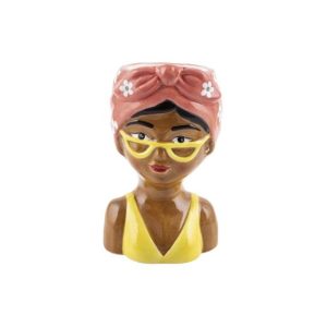 VISO DONNA CERAMICA BANDANA  9,8X10 H15,8 CM  (Cod. 39808-01)