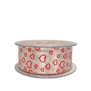 NASTRO ROYAL CUORI MM 40 MT 50 bianco-01 (Cod. 37324-01)