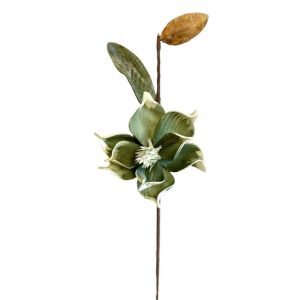 RAMO MAGNOLIA IN FOAM 60 CM verde (Cod. 39584-01)