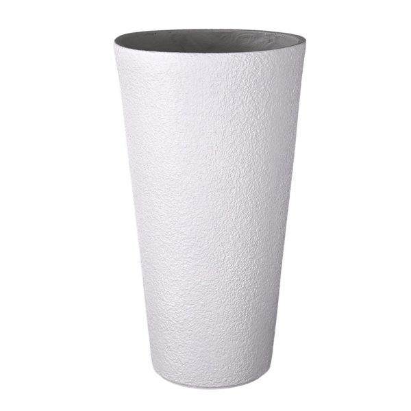 PORTAFIORI ALTO SVASATO D41 H75 bianco-opaco-ruvido (Cod. 40061-01)