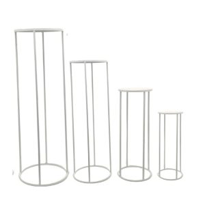 SET 4 ALZATE TONDE D20 H40- D24 H60 -D27 H80-D30 H100 vb bianco (Cod. 40050-02)