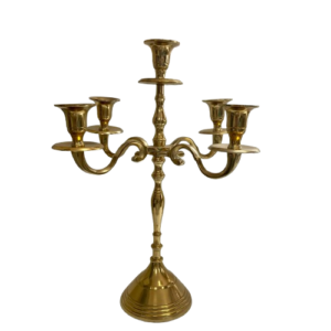 CANDELABRO 5 FIAMME H40  oro (Cod. 23468-01)